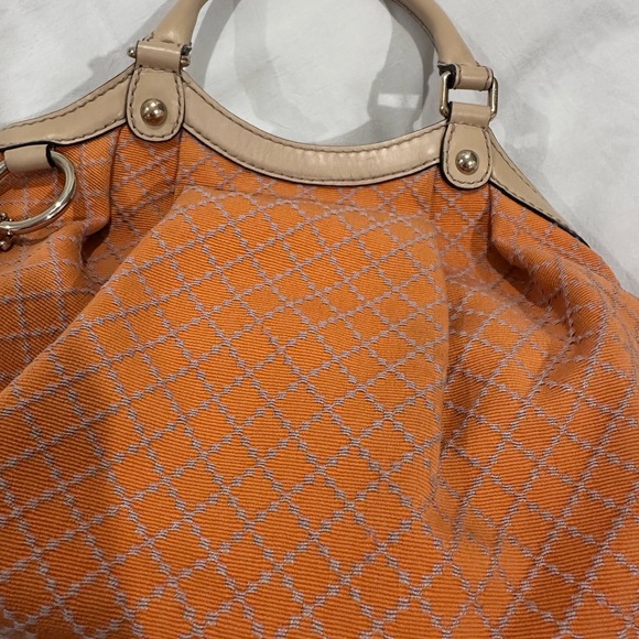 GUCCI Diamante Sukey Canvas with Leather Handbag 211944 498879 - Picture 2 of 7